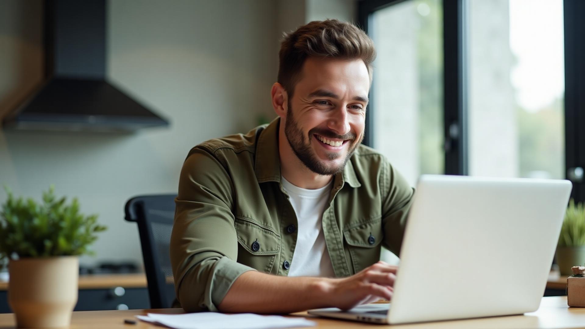 Professional entrepreneur confidently working on financial management with Highfer platform